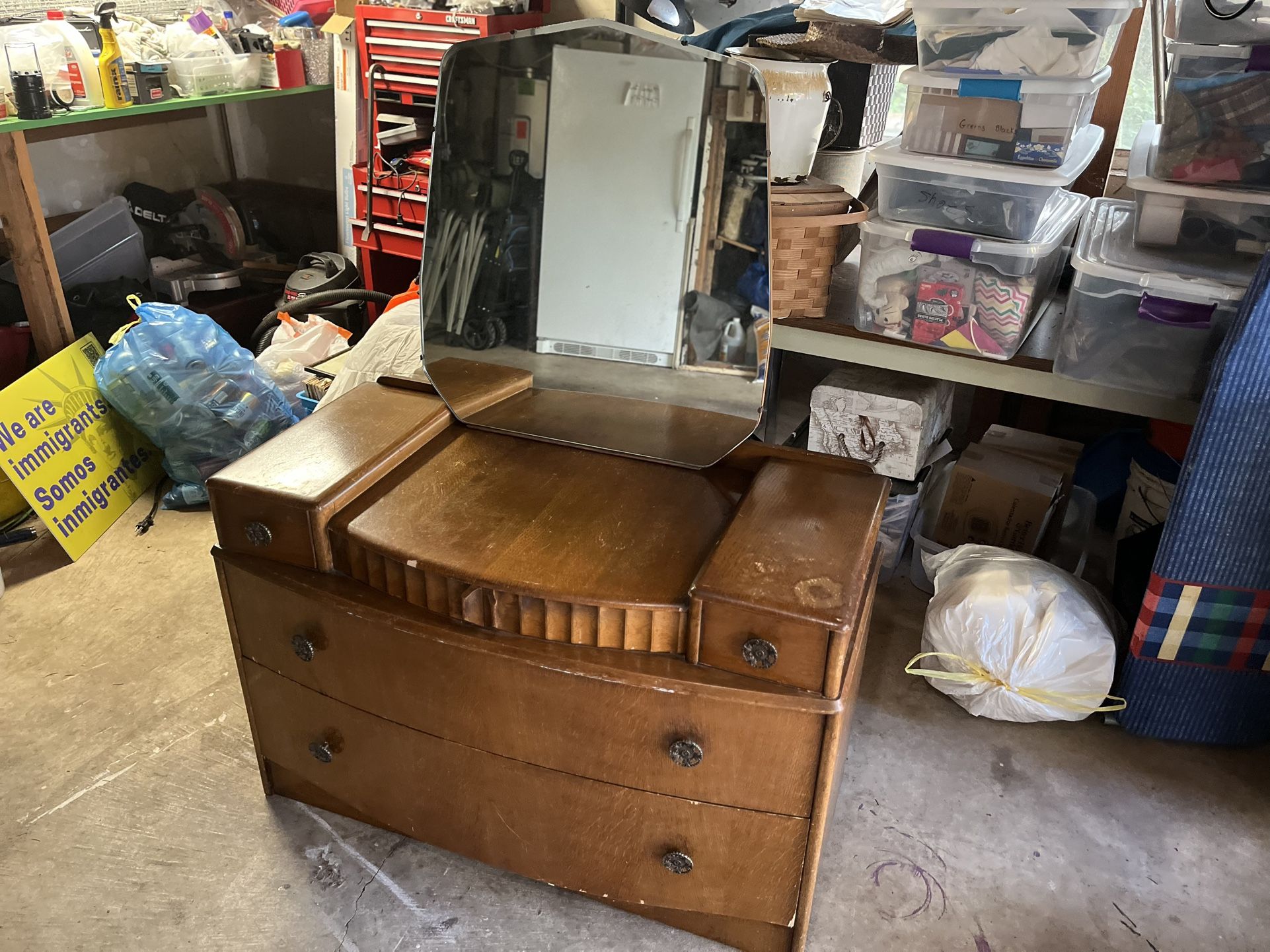 Antique Dresser with Mirror