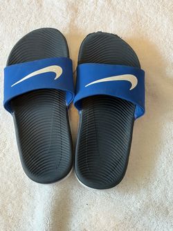 Nike Slide Sandals Blue and Black