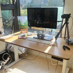 Reduced Price- Standing Desk With Motor And Ergonomic Chair 