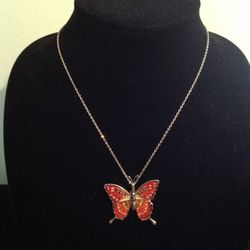 Natural Beauty Butterfly Pin/pendant Necklace