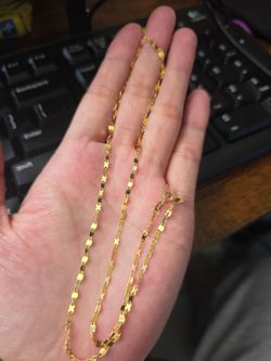 18k gold stamped necklace