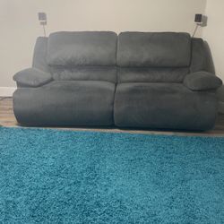 Gray Recliner Sofa And Love Seat