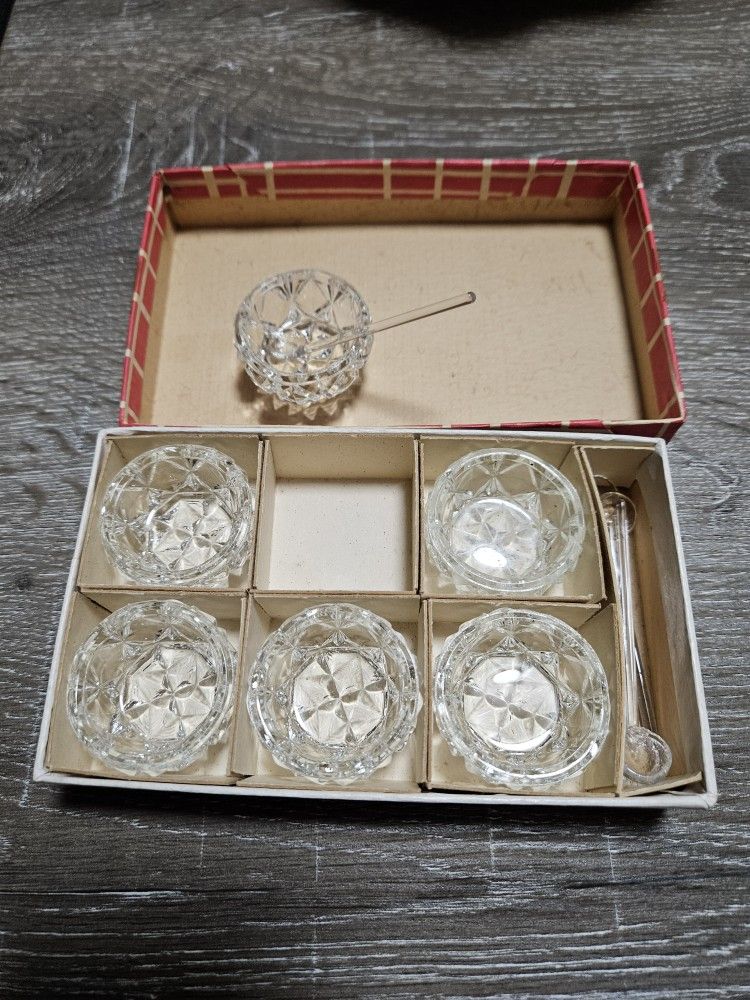 Antique Glass Set For Spices