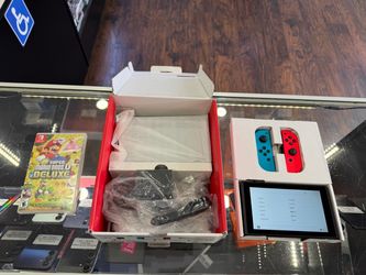 Nintendo Switch with original box and 1 game all accessories