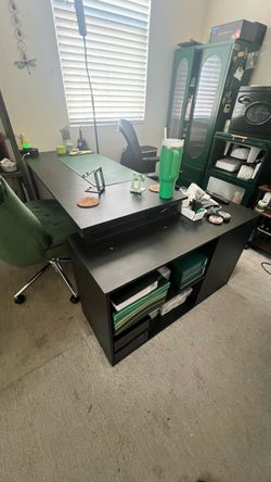 L Shaped Desk Black
