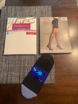 Set of 2 new plus size nylons and socks