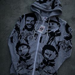Grey Asaali Zip Up, Size Large