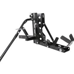 MOTORCYCLE TRAILER FOR FRONT TIRE OR SCOOTER , EZ TO USE, UP TO 800 POUNDS , POWDER COATED, HEAVY DUTY THICK METAL PIECES 4th