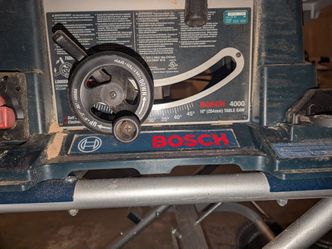 Bosch 4000 table saw with TS2000 retractable stand