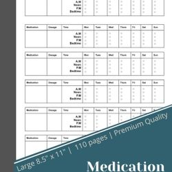 Medication Log Book: 52-Week Daily Personal Medication Administration Planner & Record Log Book
