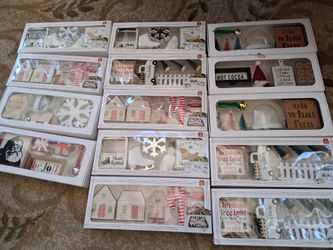 Christmas Decorations, Tray Props. Figurines, Craft
