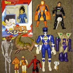 $10 Vintage Retro 1980s 1990s 2000s Toys Action Figures Spawn Spiderman Power Rangers Dragon Ball Z Deadpool Marvel DC Comics Pokemon