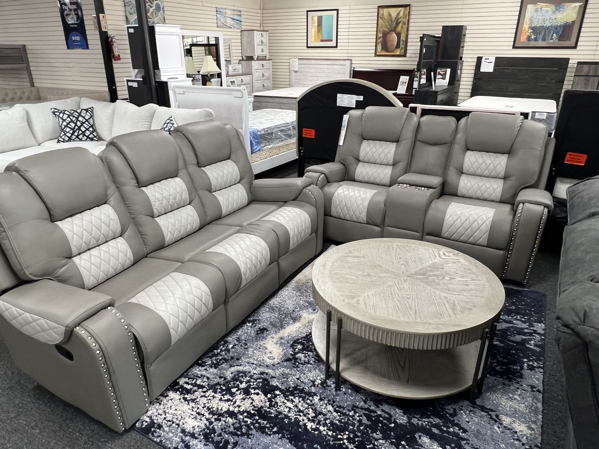 New Manual Recliner Sofa & Loveseat Set. Delivery & Set Up Available