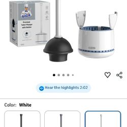 New Toilet Plunger With Holder