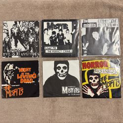 Lot Of Six (6) Rare White Label Misfits 7” Singles And EPs