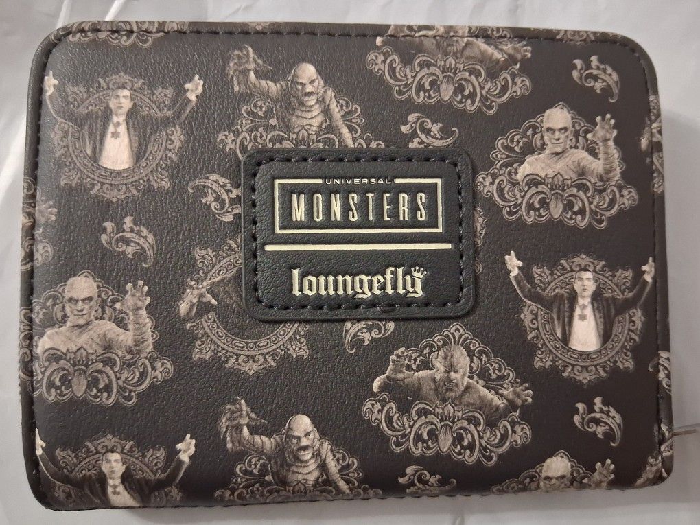 Loungefly Universal Monsters Sepia Mini Zipper Wallet