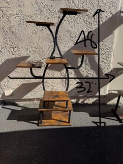 Plant stand with grow lights