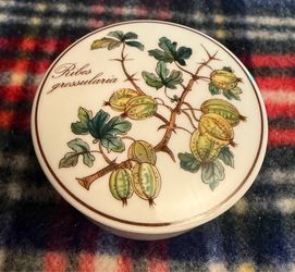 Vintage Villeroy & Boch Botanica Trinket Box: European Gooseberry, Porcelain