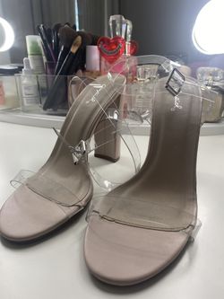 Nude Clear Heels