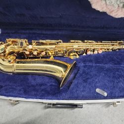 Vintage 1970 Conn Alto Tenor Shooting Stars Brass Saxophone With Mouth Piece 