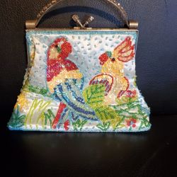 Small Vintage Hand Beaded Bag