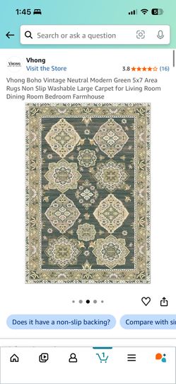 Vhong Boho Vintage Neutral Modern Green 5x7 Area Rugs Non Slip Washable Large Carpet for Living Room Dining Room Bedroom Farmhouse