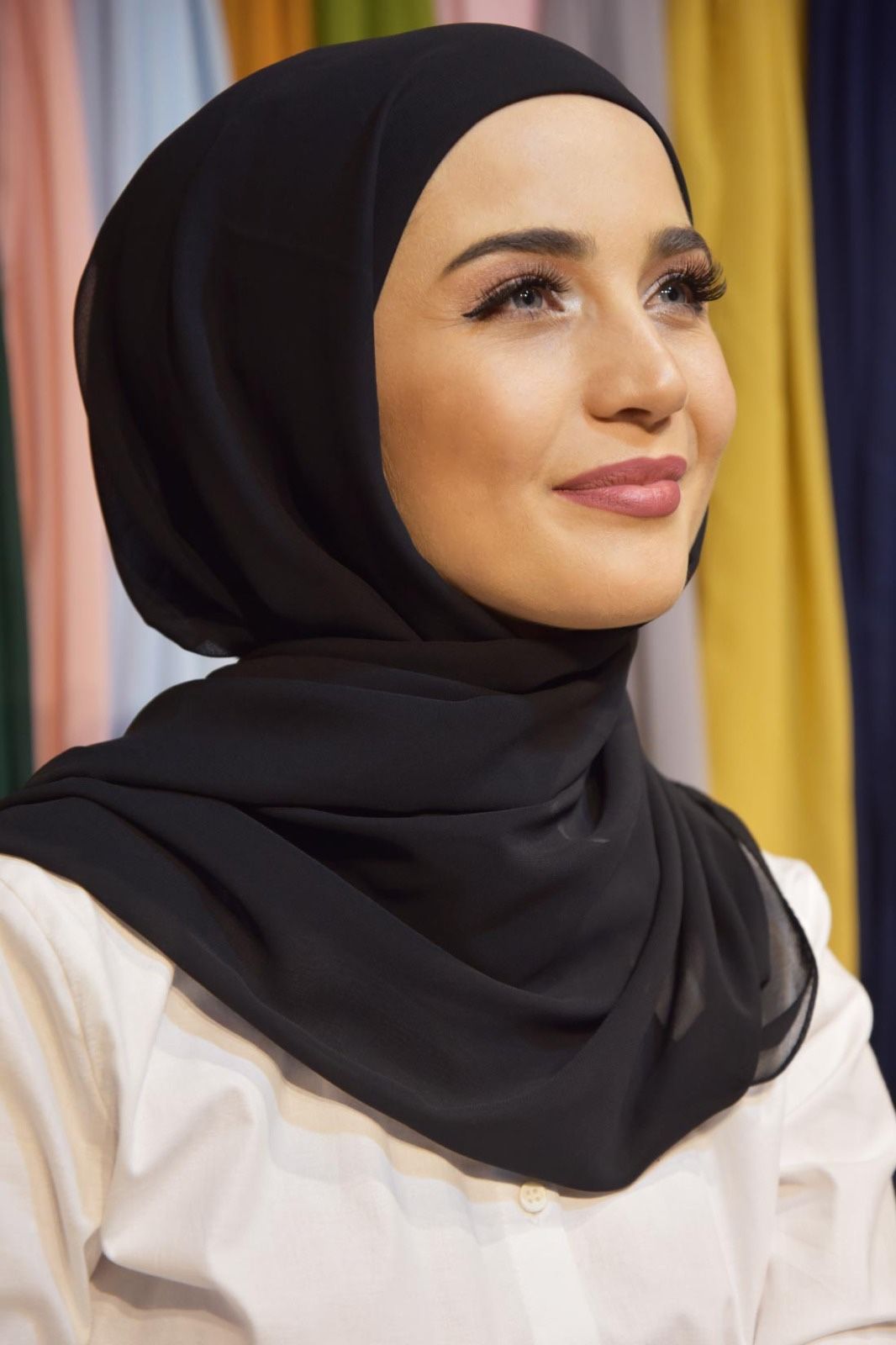 Ready Made Practical Bonnet Shawl  Dimensions: 200x70 CM  Fabric: Multi Chiffon , inner bonnet: jersey fabric  