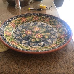 Decor Plate Is Beautiful Perfect  Condition  Hand Made.