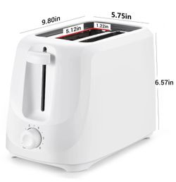 🔥 30%–50% OFF! 2-Slice Toaster – Arctic White – 6 Shade Settings – NEW 🔥