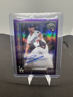 BEN CASPARIUS 2025 TOPPS CHROME #RABCA PURPLE REFRACTOR AUTO /250 RC