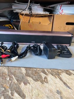 ZVOX AV203 soundbar Accuvoice TV speaker hearing aid tech w / cable  remote