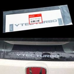 BRAND NEW GENUINE HONDA CDM VTEC TURBO WINDOW DECAL STICKER CIVIC TYPE R CTR FK8 2016-2021 OEM