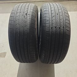 Goodyear In Good Condition One Tire Has A Patch In It It Holds Air Two Tires 245 60 18   65% Tread