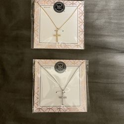 BRAND NEW SILVER OR GOLD CROSS NECKLACE $5 EACH