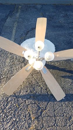 Brushed Nickel Ceiling Fan & Medallion