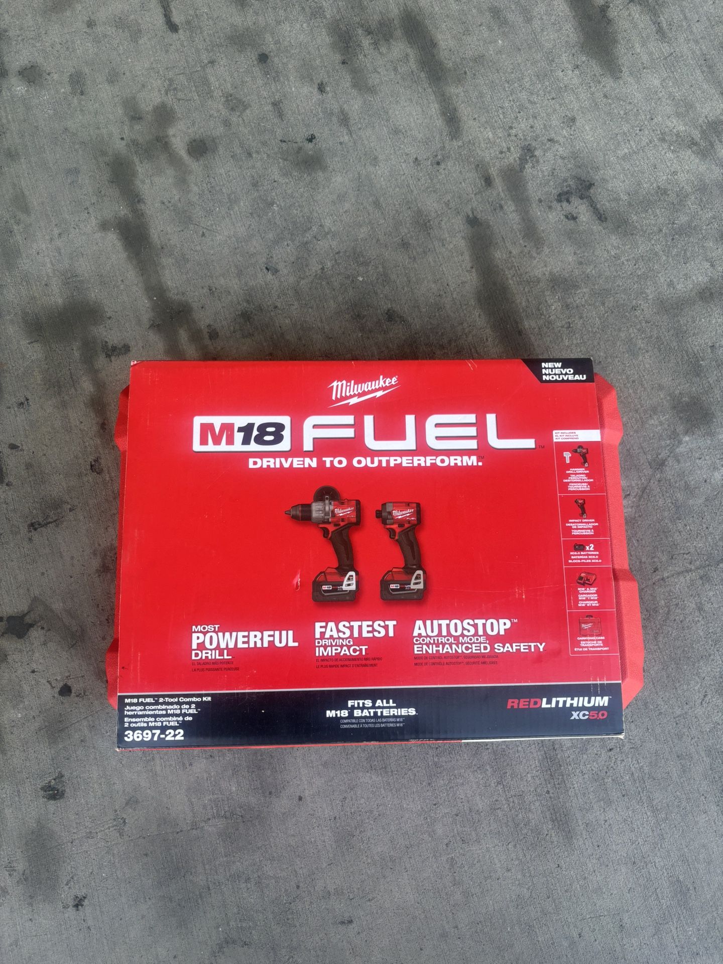 M18 FUEL 18V Lithium-Ion Brushless Cordless Hammer Drill and Impact Driver Combo Kit (2-Tool) with 2 Batteries