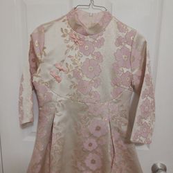Chinese Dress Pink Embroidery 