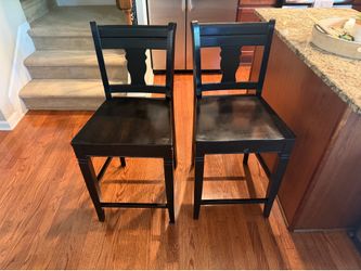 Black Pier One Counter Stools