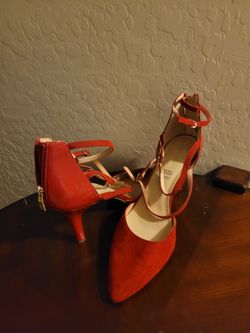 Liz Claiborne Red Strappy Heels