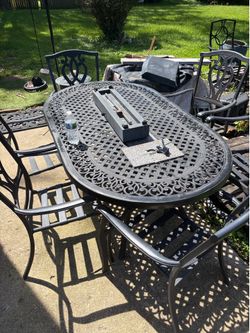 Six chairs in a table set
