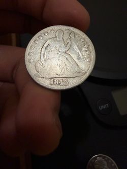 Authentic 1845-O Seated Liberty Silver Half Dollar -New Orleans Mint