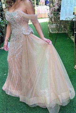 Beautiful Beige Party Dress.