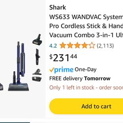 Shark WS633 WANDVAC System Pet Pro Cordless Stick & Handheld Vacuum