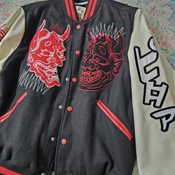 New Smoke Rise And Demon Men Varsity Jacket, Size Medium