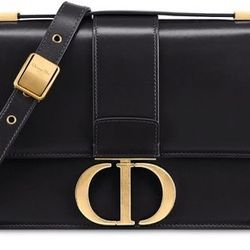 Dior 30 Montaigne Bag Black Box Calfskin