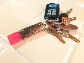 Sahuaro crystal keychain