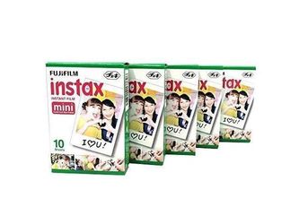 Fujifilm Instax Mini Instant Film, 10 Sheets5 Pack(Total 50 Shoots)