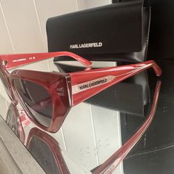 Red Karl Lagerfeld Sunglasses