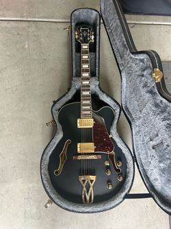 Used Ibanez AF75GBKF Black Hollow Body Electric Guitar