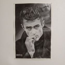 JAMES DEAN Art Print By BRADFORD JOHN SALAMON 1991 (35 by 24 inches)